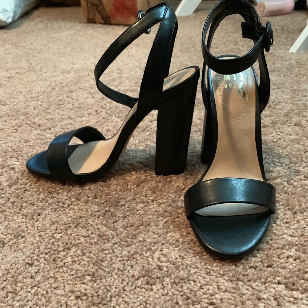NWOT Black 4-inch Heeled Sandal